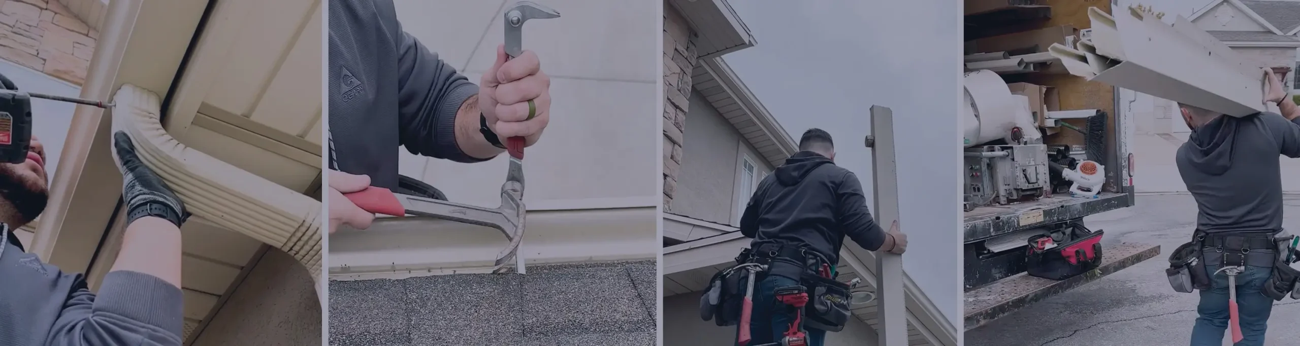 gutter installer removing old 5k gutter