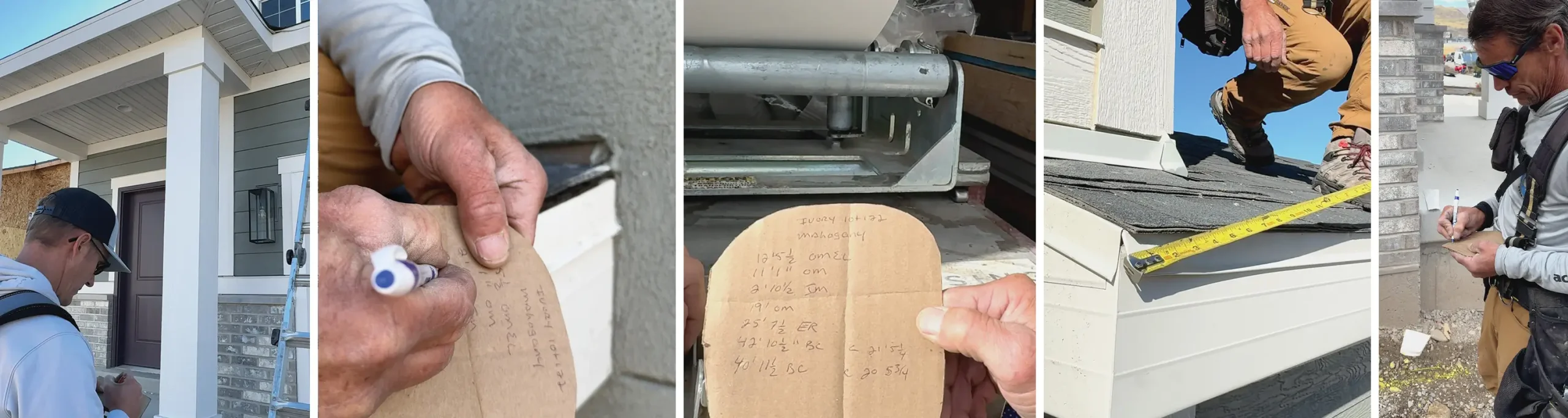 gutter installer using build sheet